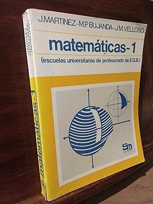 Imagen del vendedor de Matemticas 1 (escuelas universitarias de profesorado de E.G.B) a la venta por Libros Antuano