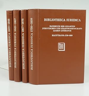 Bild des Verkufers fr Bibliotheca Juridica (Iuridca) 4 Bnde. zum Verkauf von Antiquariat Dorner