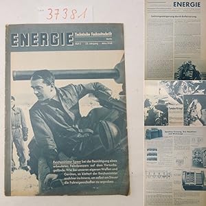 Seller image for Energie. Technische Fachzeitschrift fr Maschinenbau, Metallbearbeitung, Elektrotechnik, Krafterzeugung, 22. Jahrgang 1942, Heft 3, Mrz 1943 * t o t a l e r K r i e g for sale by Galerie fr gegenstndliche Kunst