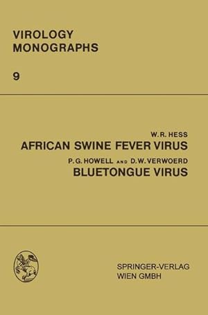 Seller image for African Swine Fever Virus: Bluetongue Virus (Virology Monographs Die Virusforschung in Einzeldarstellungen (9)) for sale by Versandantiquariat Felix Mcke