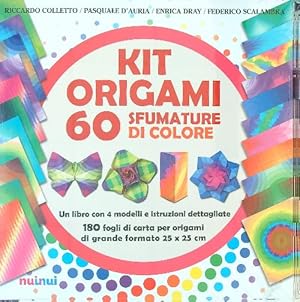 Bild des Verkufers fr Kit origami. 60 sfumature di colore. Con Materiale a stampa miscellaneo zum Verkauf von Librodifaccia