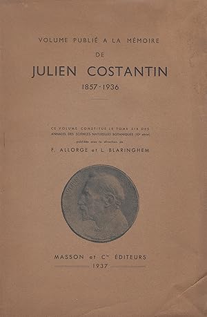 Volume publié à la mémoire de Julien Costantin 1857 - 1936