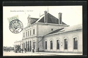 Ansichtskarte Romilly-sur-Seine, La Gare, Bahnhof