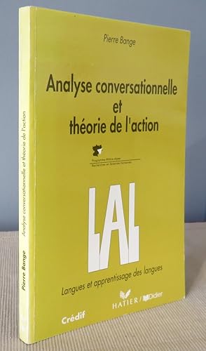 Imagen del vendedor de Analyse conversationnelle et thorie de l'action. a la venta por Latulu