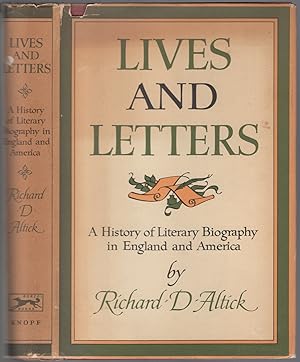 Bild des Verkufers fr Lives and Letters: A History of Literary Biography in England and America zum Verkauf von Between the Covers-Rare Books, Inc. ABAA