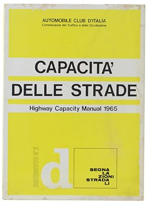 Immagine del venditore per CAPACITA' DELLE STRADE. Highway Capacity Manual 1965.: venduto da Bergoglio Libri d'Epoca