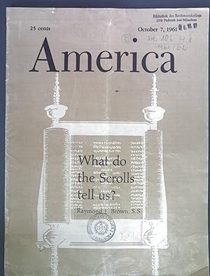 Immagine del venditore per What Do the Scrolls Tell Us? - in: America. October 7, 1961. venduto da books4less (Versandantiquariat Petra Gros GmbH & Co. KG)