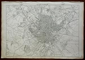 Birmingham England United Kingdom 1865 Lowry detailed city plan