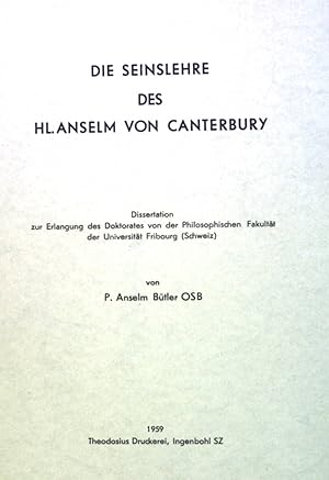 Die Seinslehre des Hl. Anselm von Canterbury.