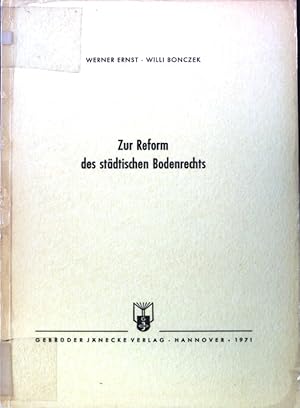 Bild des Verkufers fr Zur Reform des stdtischen Bodenrechts; Verffentlichungen der Akademie fr Raumforschung udn Landesplanung; zum Verkauf von books4less (Versandantiquariat Petra Gros GmbH & Co. KG)