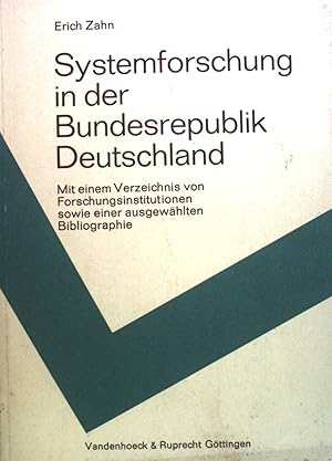 Bild des Verkufers fr Systemforschung in der Bundesrepublik Deutschland : Bericht im Auftr. d. Stiftung Volkswagenwerk z. Situation e. interdisziplinren Forschungsgebietes; mit e. Verz. von Forschungsinstitutionen, sowie e. ausgew. Bibliographie z. Schrifttum d. Systemforschung. zum Verkauf von books4less (Versandantiquariat Petra Gros GmbH & Co. KG)