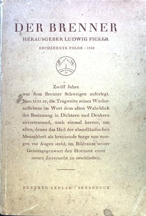 Bild des Verkufers fr Der Brenner; 16. Folge; zum Verkauf von books4less (Versandantiquariat Petra Gros GmbH & Co. KG)