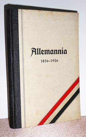 Die Burschenschaft Allemannia zu Heidelberg von 1906 - 1926 [Einband 1856-1926]. Mit kurzer Darst...