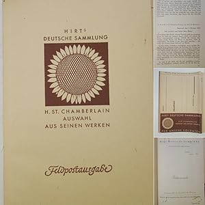 Immagine del venditore per Hirts Deutsche Sammlung. H. St. Chamberlain Auswahl aus seinen Werken, Bd. 11, Feldpostausgabe, Gruppe IX: Gedankliche Prosen, venduto da Galerie fr gegenstndliche Kunst