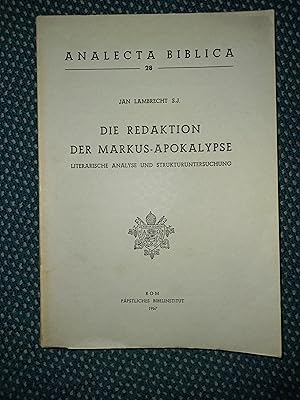 Seller image for Die Redaktion der Markus-Apokalypse for sale by Urs Zihlmann