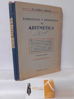 Imagen del vendedor de EJERCICIOS Y PROBLEMAS DE ARITMTICA, 1429 PROBLEMAS RESUELTOS a la venta por Librera Kattigara
