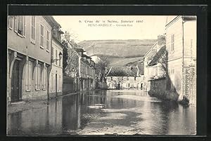 Ansichtskarte Petit-Andely, Crue de la Seine / Hochwasser 1910, Grande Rue