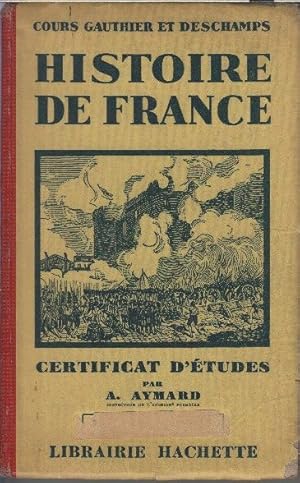 Cours gauthier et deschamps histoire de france preparation au certificat d'etudes