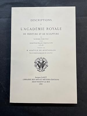 Image du vendeur pour Descriptions de l'acadmie royale de peinture et de sculpture mis en vente par Librairie de l'Avenue - Henri  Veyrier