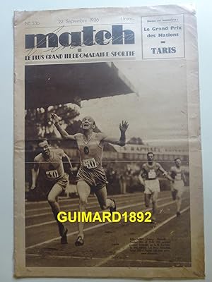 Match Intran n°536 22 septembre 1936