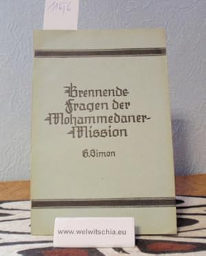 Brennende Fragen der Mohammedaner-Mission.