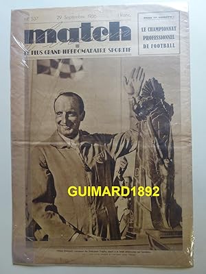 Match Intran n°537 29 septembre 1936