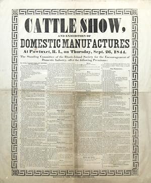 Cattle show, and exhibition of domestic manufactures at Pawtuxet, R.I., on Thursday, Sept. 26, 18...