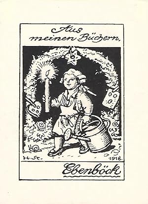 Immagine del venditore per Exlibris Ebenbck. Klische 1918. venduto da Versandantiquariat Alraune