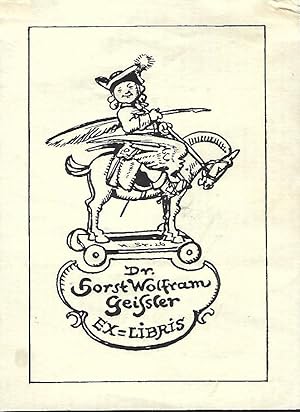 Immagine del venditore per Exlibris Dr. Horst Wolfram Geiler. Klische 1926. venduto da Versandantiquariat Alraune