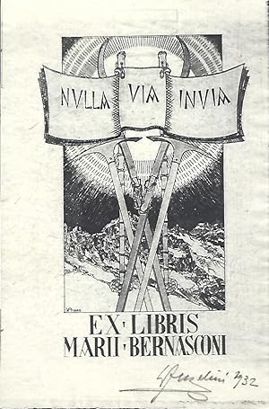 Ex libris (Exlibris) für Marii Bernasconi. Flachdruck. 1932.