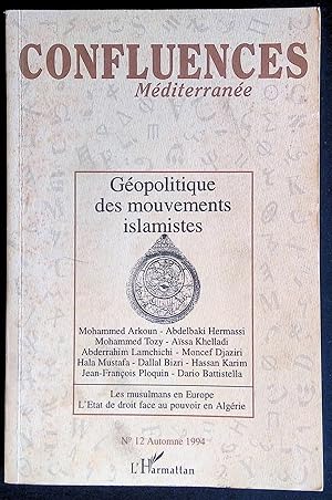 Bild des Verkufers fr Confluences Mditerrane n12 Automne 1994 - Gopolitique des mouvements islamistes zum Verkauf von LibrairieLaLettre2