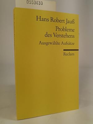 Seller image for Probleme des Verstehens . [Neubuch] Ausgewhlte Aufstze for sale by ANTIQUARIAT Franke BRUDDENBOOKS