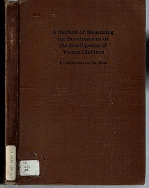 Seller image for A Method of Measuring the Development of the Intelligence of Young Children for sale by Mike's Library LLC