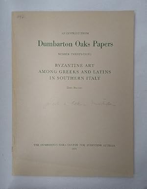 Byzantine Art among Greeks and Latins in southern Italy (=Dumbarton Oaks Papers, No. 28).