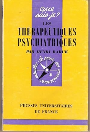 Seller image for les therapeutiques psychiatriques for sale by secretdulivre