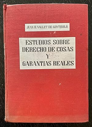 Imagen del vendedor de ESTUDIOS SOBRE DERECHO DE COSAS Y GARANTIAS REALES a la venta por Fbula Libros (Librera Jimnez-Bravo)