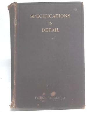 Immagine del venditore per Specifications in Detail venduto da World of Rare Books