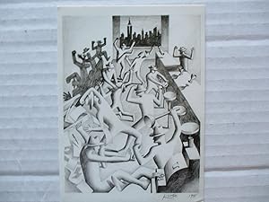 Seller image for Mark Kostabi 25 Years of Drawing Adam Baumgold Gallery Exhibition invite postcard for sale by ANARTIST