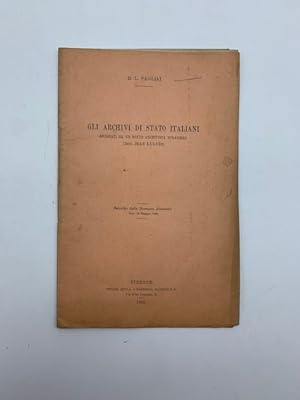 Gli archivi di Stato italiani giudicati da un dotto archivista straniero [Dott. Jean Lulves]