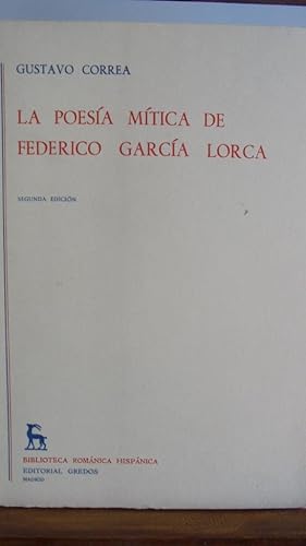 Image du vendeur pour LA POESA MTICA DE FEDERICO GARCA LORCA mis en vente par LIBRERA ROBESPIERRE