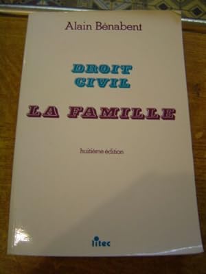 Bild des Verkufers fr DROIT CIVIL LA FAMILLE zum Verkauf von Le livre de sable