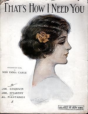 Seller image for SHEET MUSIC: 'That's How I Need You" for sale by Dorley House Books, Inc.