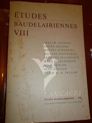 Etudes baudelairiennes VIII