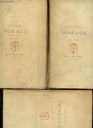 Bild des Verkufers fr Horace, Tome I, II et II zum Verkauf von Le-Livre