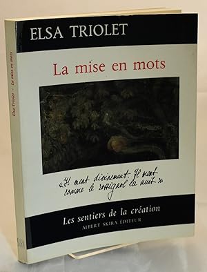 Seller image for La Mise en Mots for sale by Libris Books