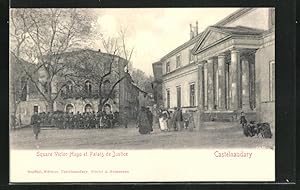 Carte postale Castelnaudary, Square Victor Hugo et Palais de Justice