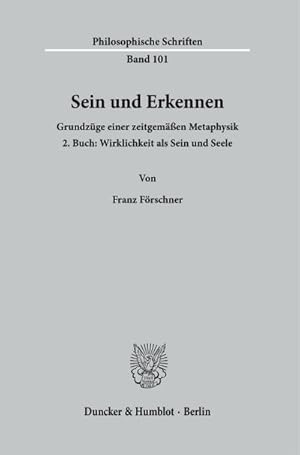 Seller image for Sein und Erkennen. for sale by BuchWeltWeit Ludwig Meier e.K.