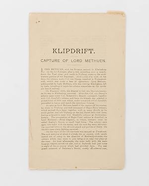 Klipdrift. Capture of Lord Methuen [drop title]