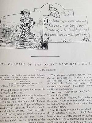 Seller image for Article/story the Famne Among the Gnomes by Bovesen; Radishville by Stoddard; a Realized Hope by Burnham; a Picus and His Pots by Thompson; Learning to Ride by Barnard; a Story of a Very Naughty Girl.or My Visit to Mary Jane by Hall; The Captain of the Orient Base-Ball Nine by Sheldon. a Collection of Articles from an 1882 Journal for sale by Hammonds Antiques & Books