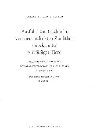 Ausführliche Nachricht von neuentdeckten Zoolithen unbekannter vierfüßiger Tiere. Nach der Origin...